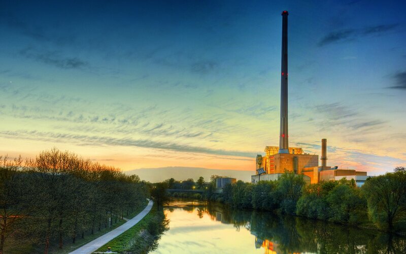 Power Plant at Sunset