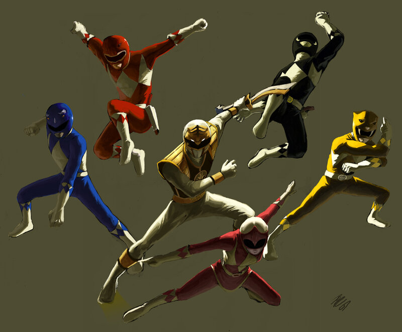 Power Rangers action pose