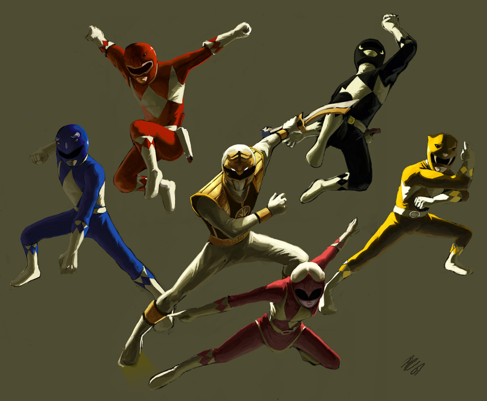 Power Rangers action pose