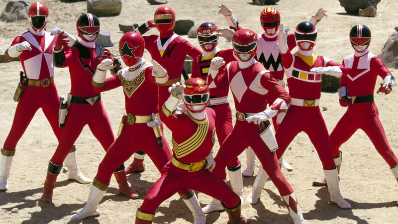 Power Rangers group pose
