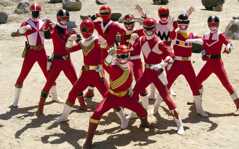 Power Rangers in desert formation