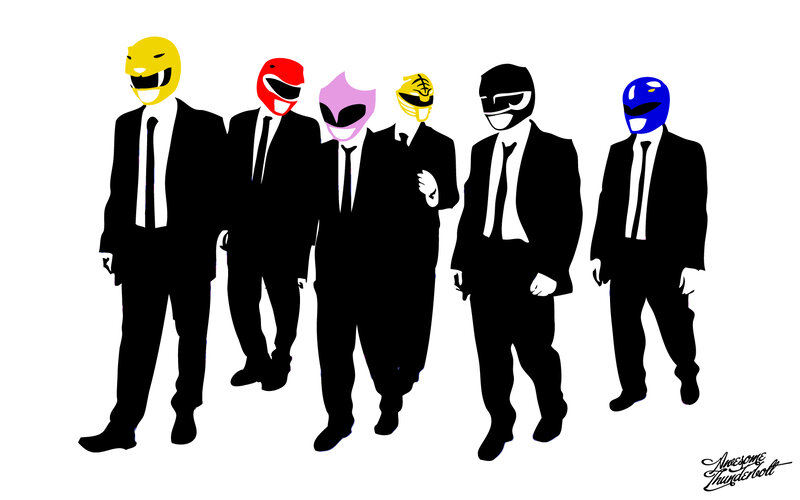 Power Rangers in suits