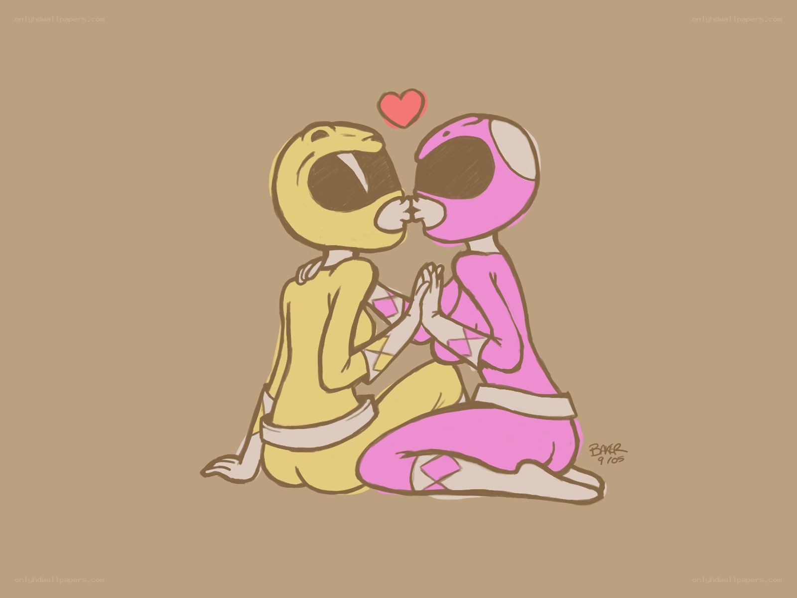 Power Rangers kiss