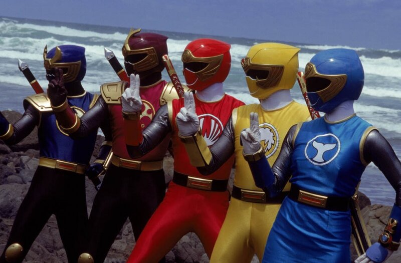 Power Rangers on the beach