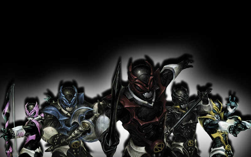 Power Rangers team in armor
