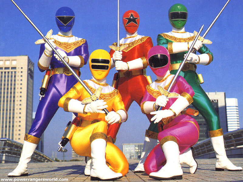 Power Rangers team pose
