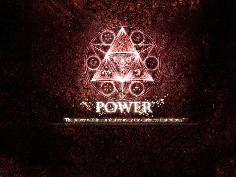 Power symbol on dark background