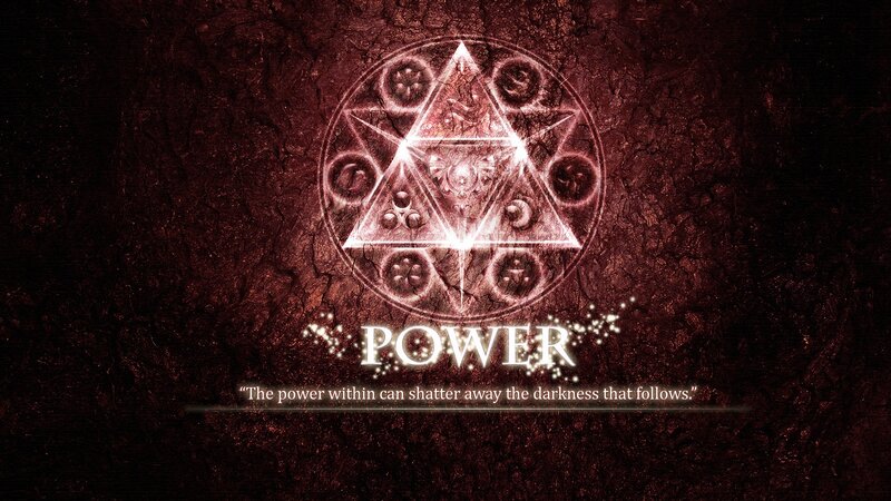 Power symbol with quote
