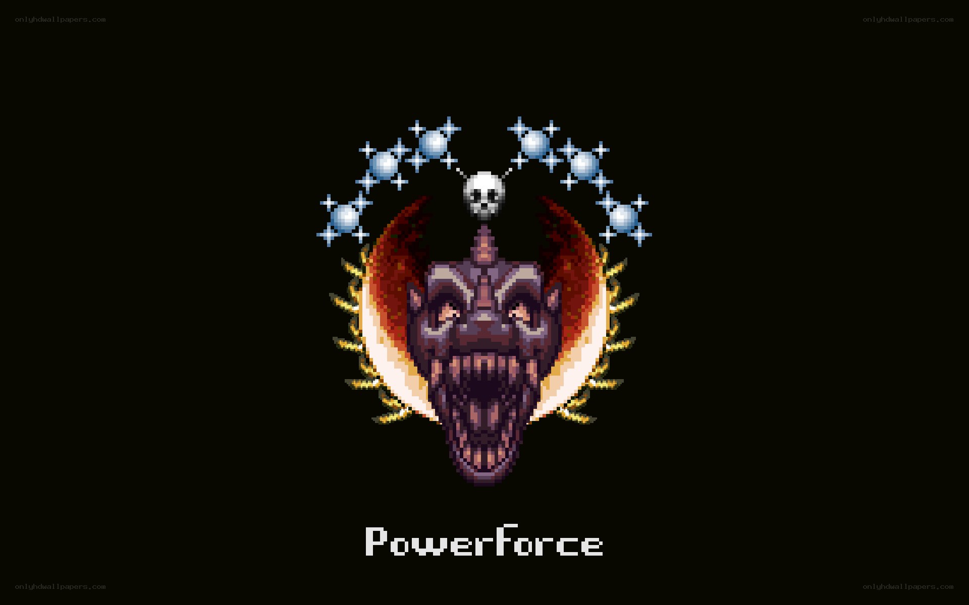 Powerforce logo with skull