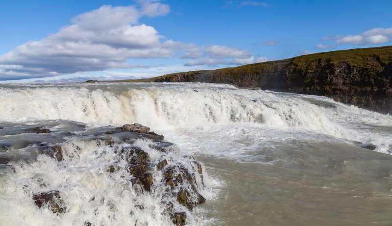 Powerful Waterfall — Blue, Dramatic
