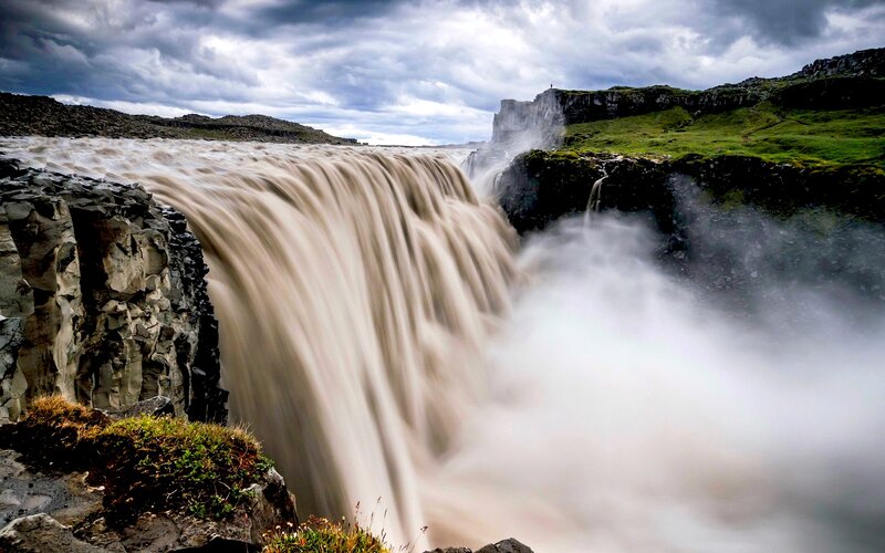 Powerful Waterfall — Gray