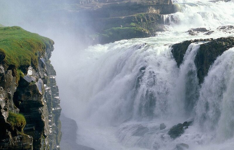 Powerful Waterfall — Green