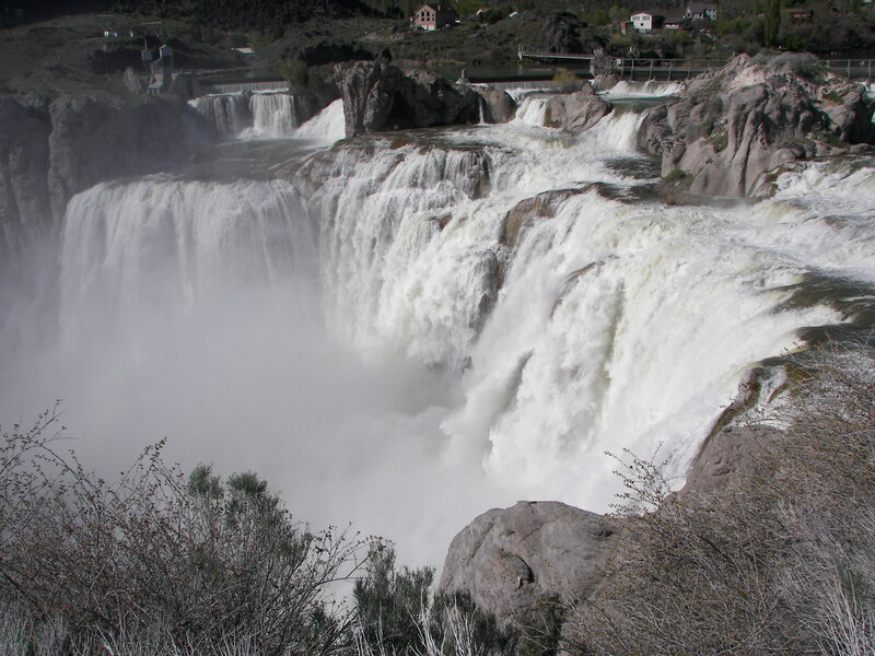 Powerful Waterfall — White