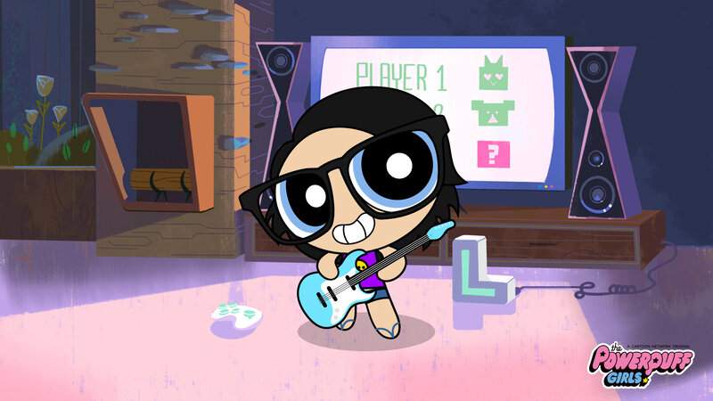 Powerpuff Girl Playing Guitar