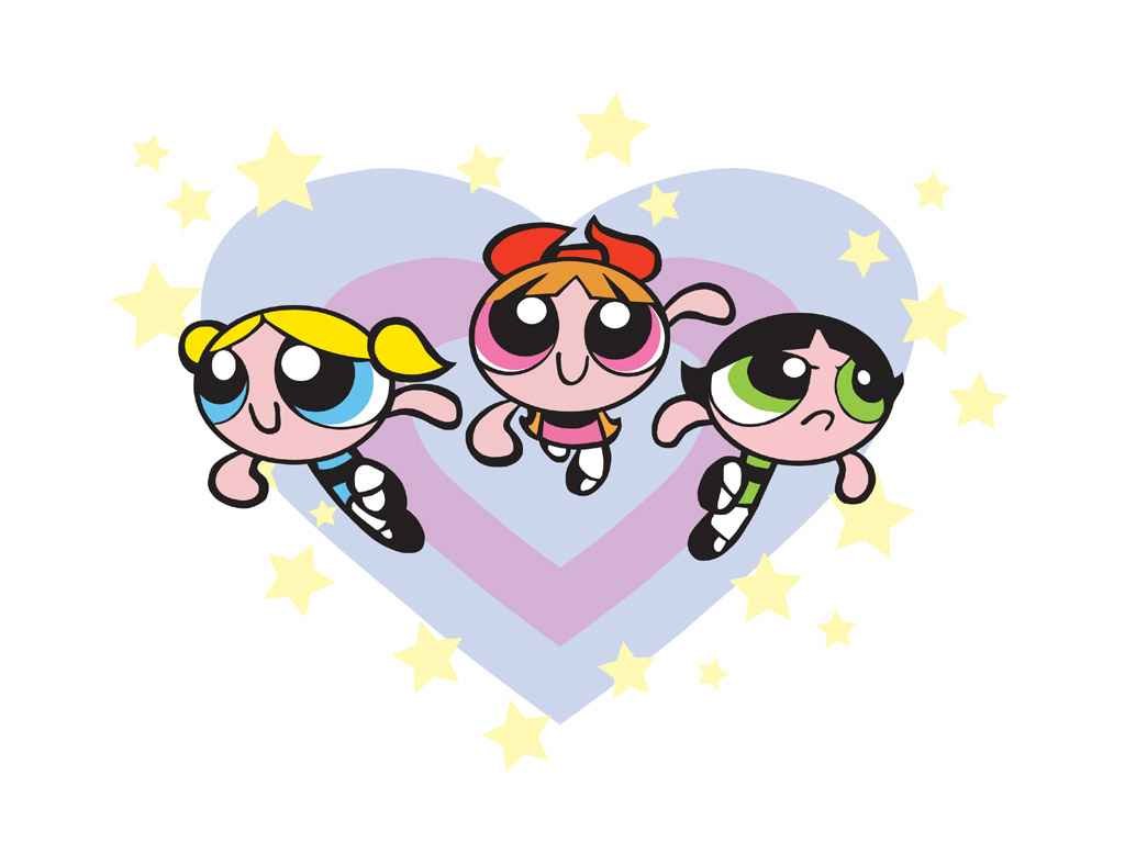 Powerpuff Girls flying together