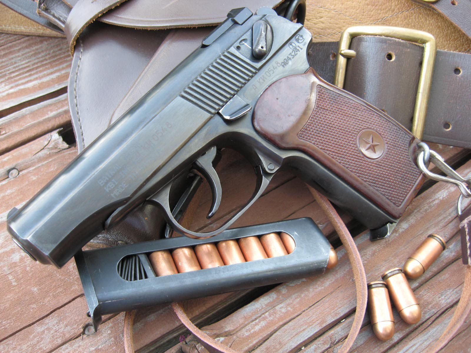 PPSh-41 pistol with ammunition