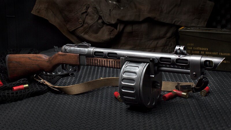 PPSh-41 Submachine Gun — Black, Dramatic