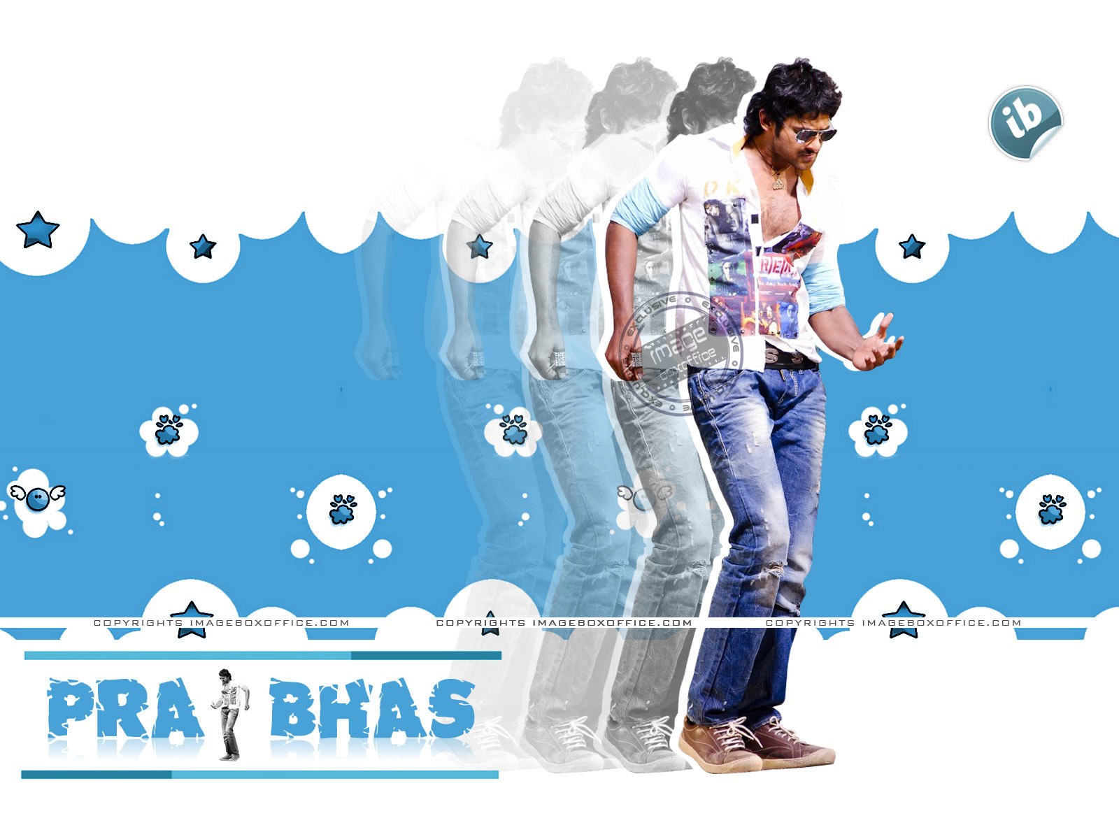 Prabhas in blue jeans