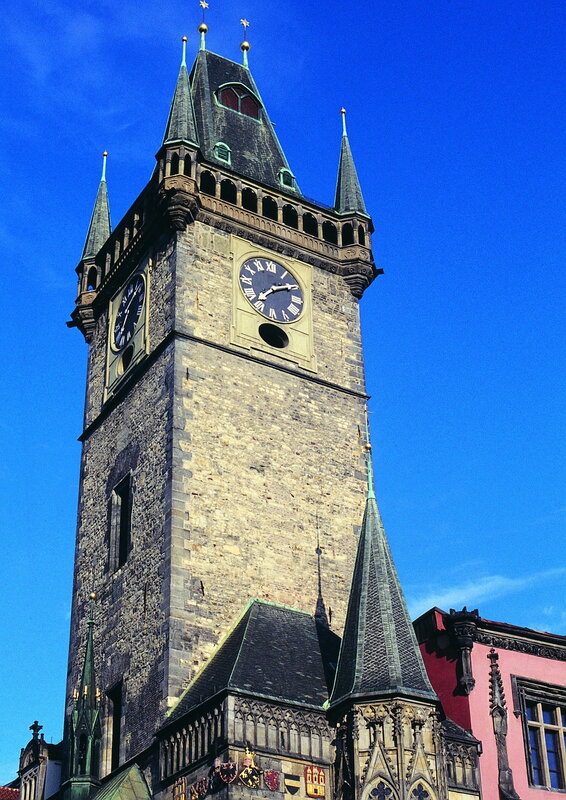 Prague Astronomical Clock — Blue, Dramatic