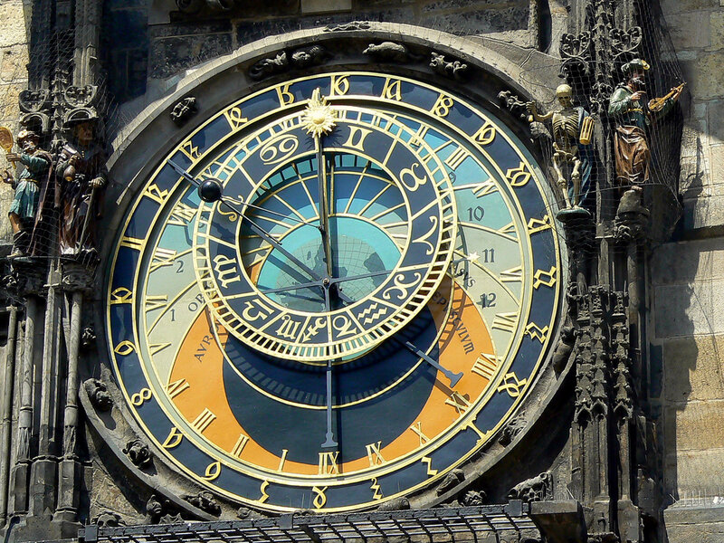 Prague Astronomical Clock — Blue