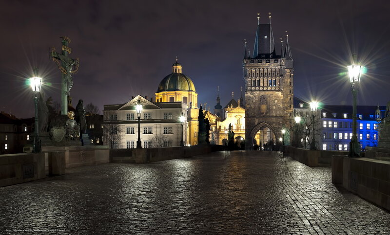 Prague at night