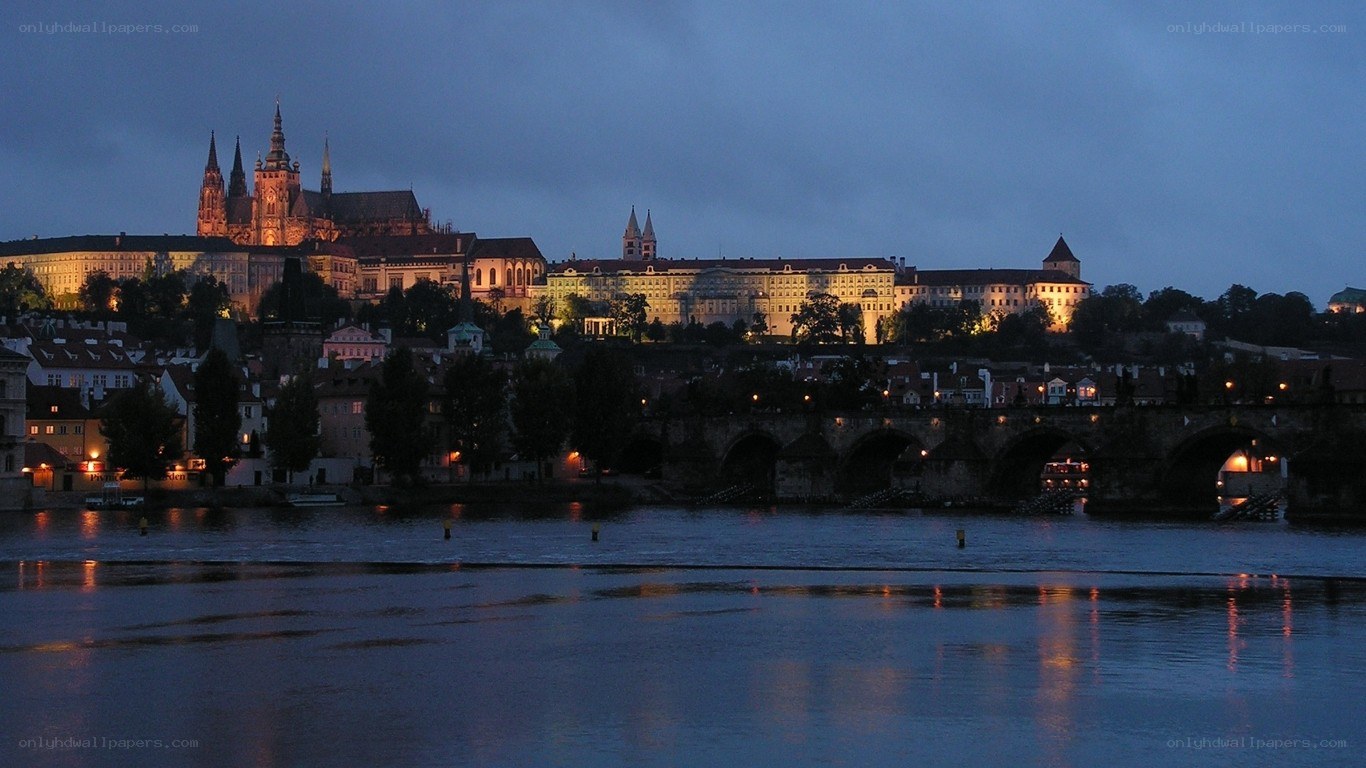 Prague Castle at dusk