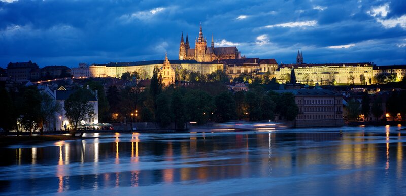 Prague Castle at dusk