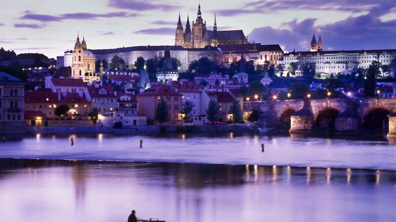 Prague Castle at Dusk — Purple