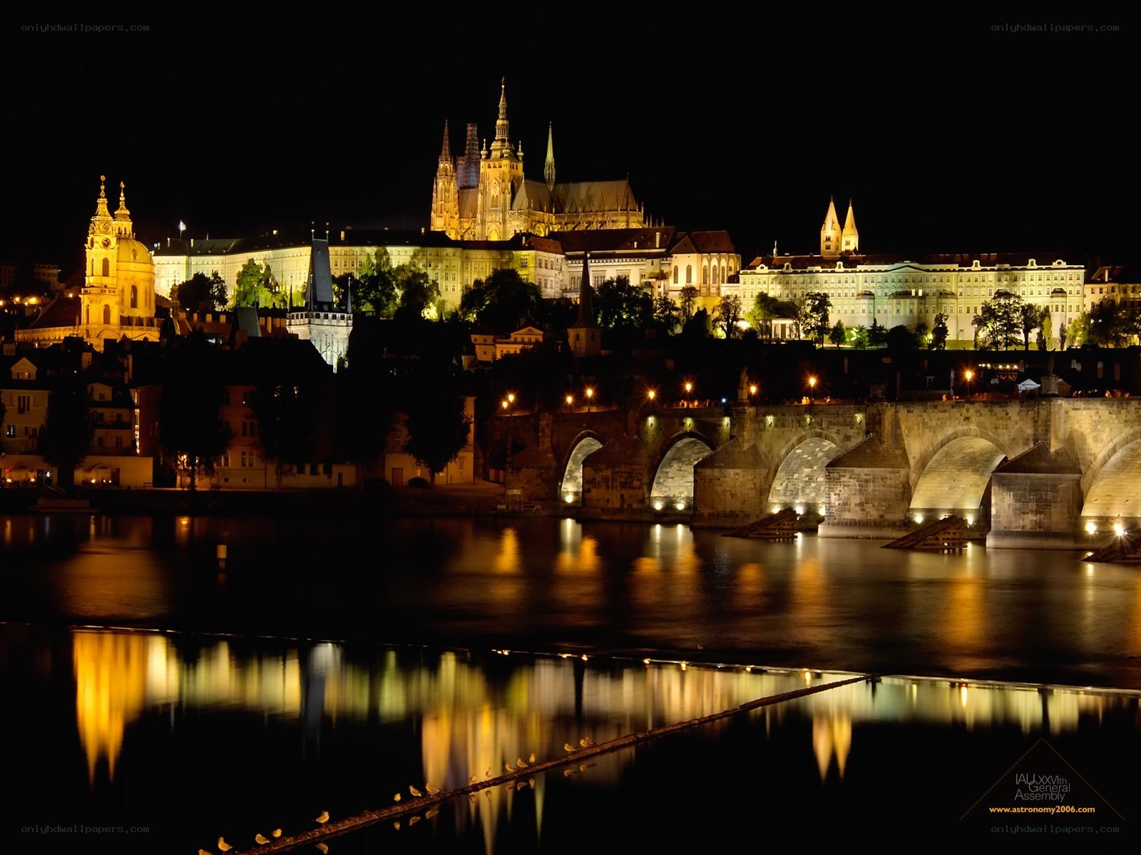 Prague Castle at night