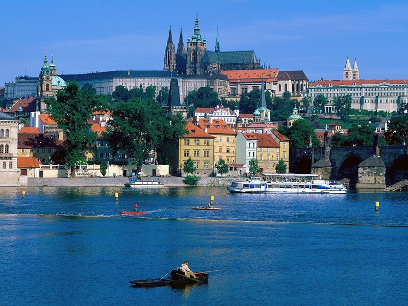 Prague Castle Complex — Blue, Serene, Afternoon