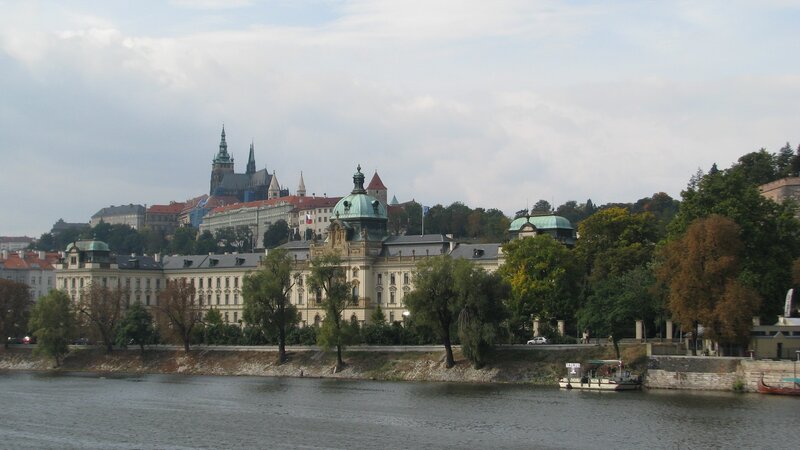 Prague castle from the river