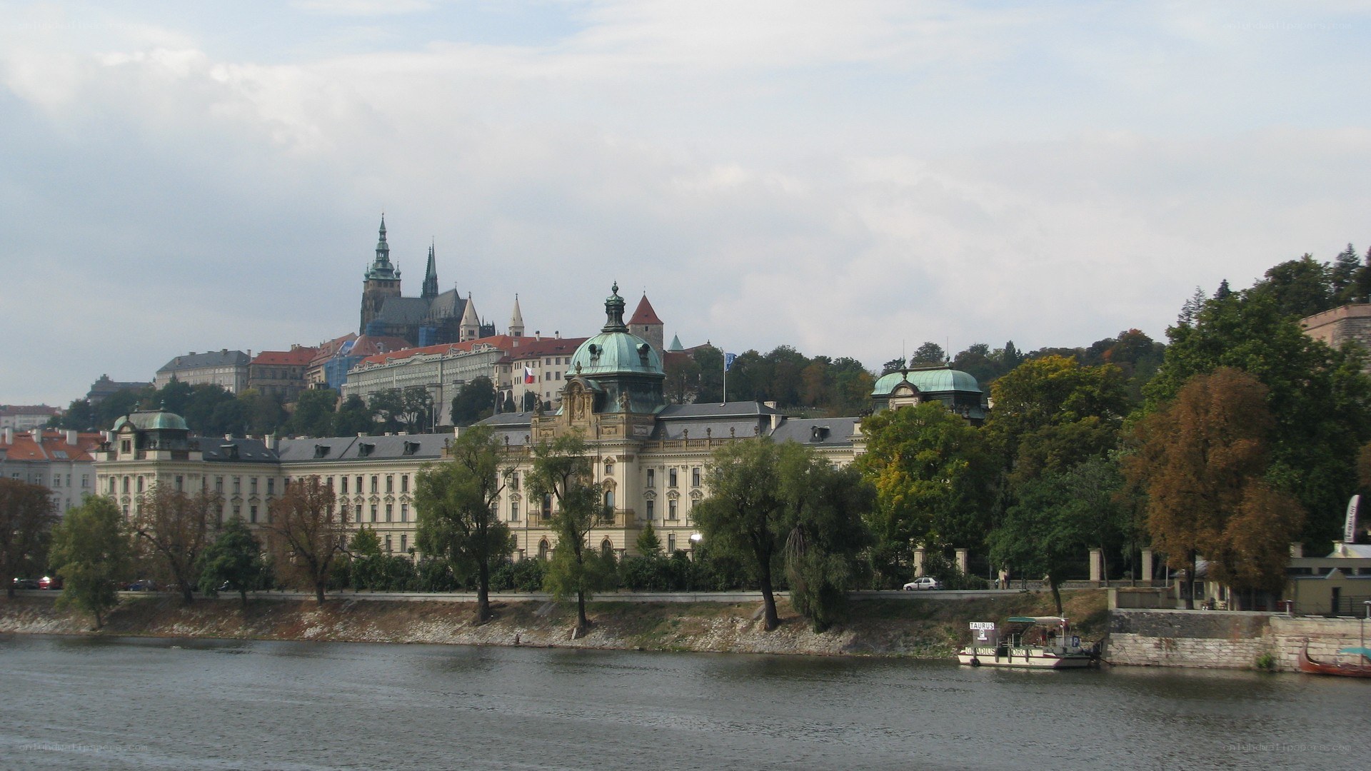 Prague castle from the river