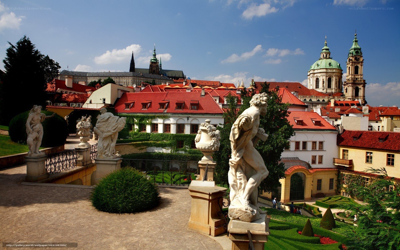 Prague Castle gardens view