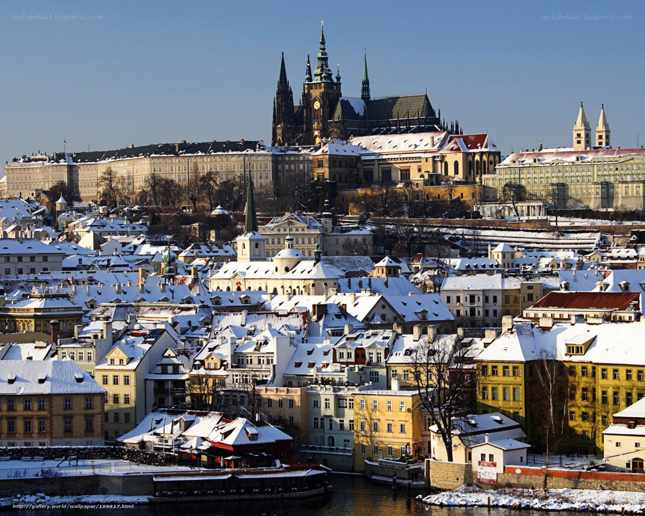 Prague Castle in winter