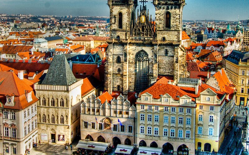 Prague Cathedral and Rooftops