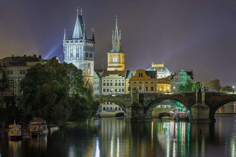 Prague Cityscape at Night