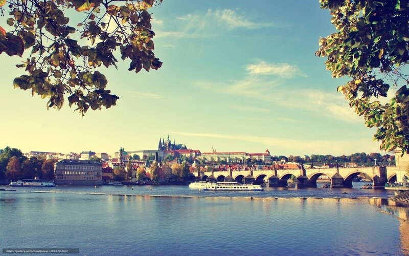 Prague Cityscape — Blue, Serene, Autumn