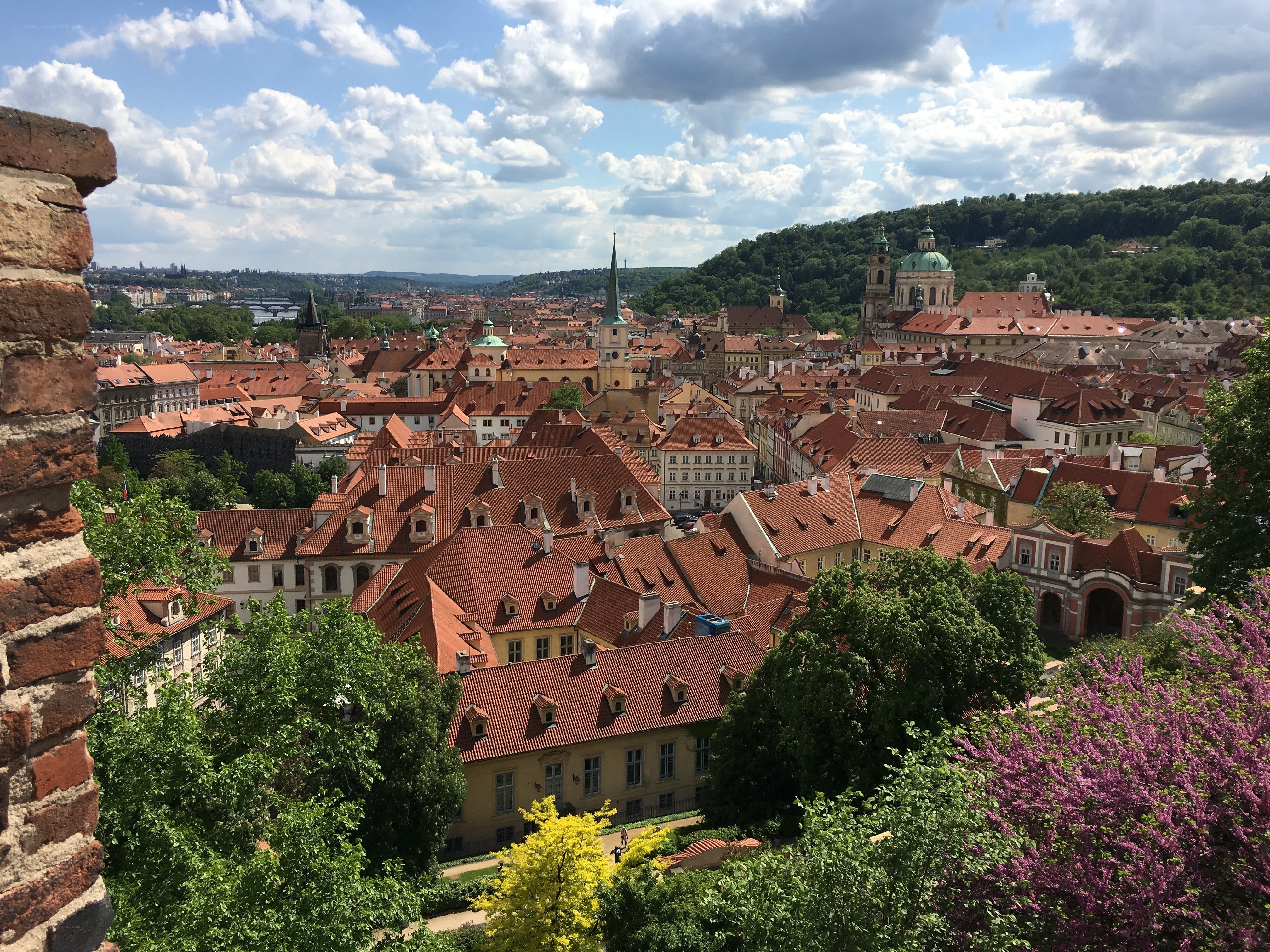 Prague cityscape from castle