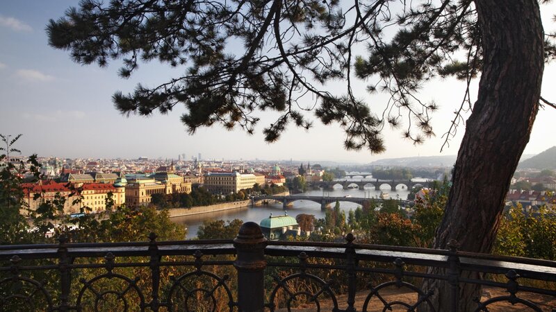 Prague cityscape view