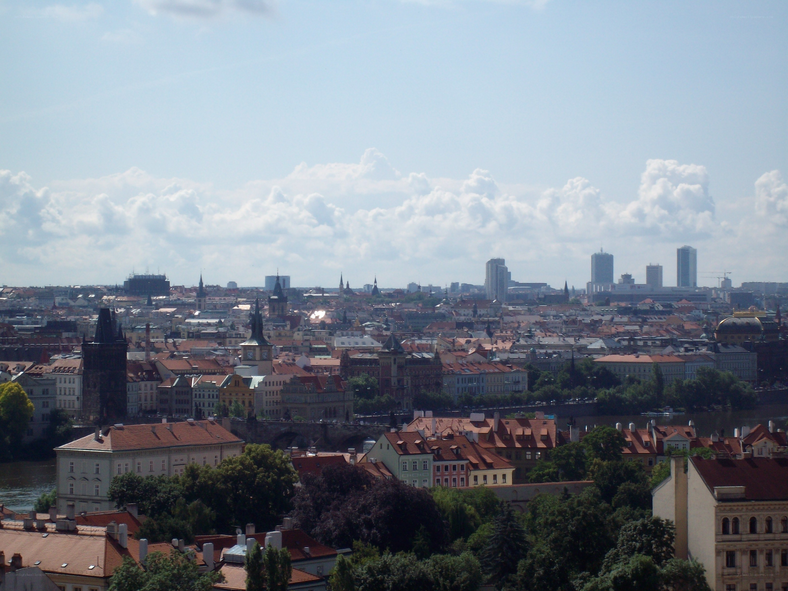 Prague cityscape view