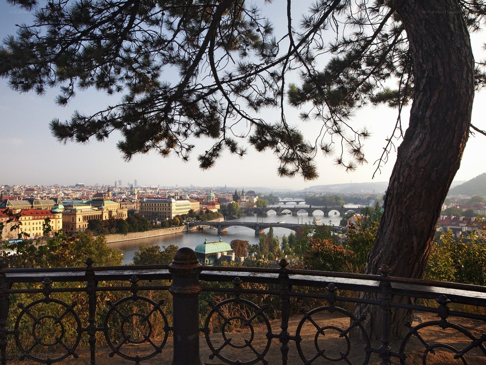 Prague cityscape view