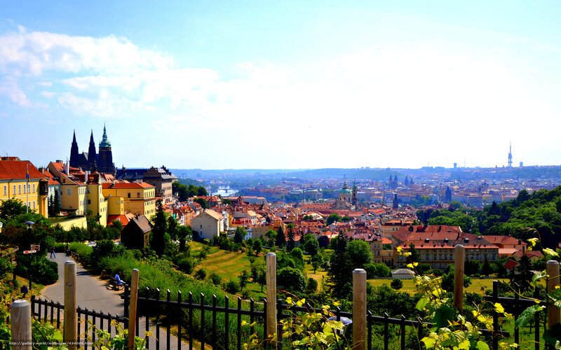 Prague Cityscape View — Blue, Serene, Afternoon