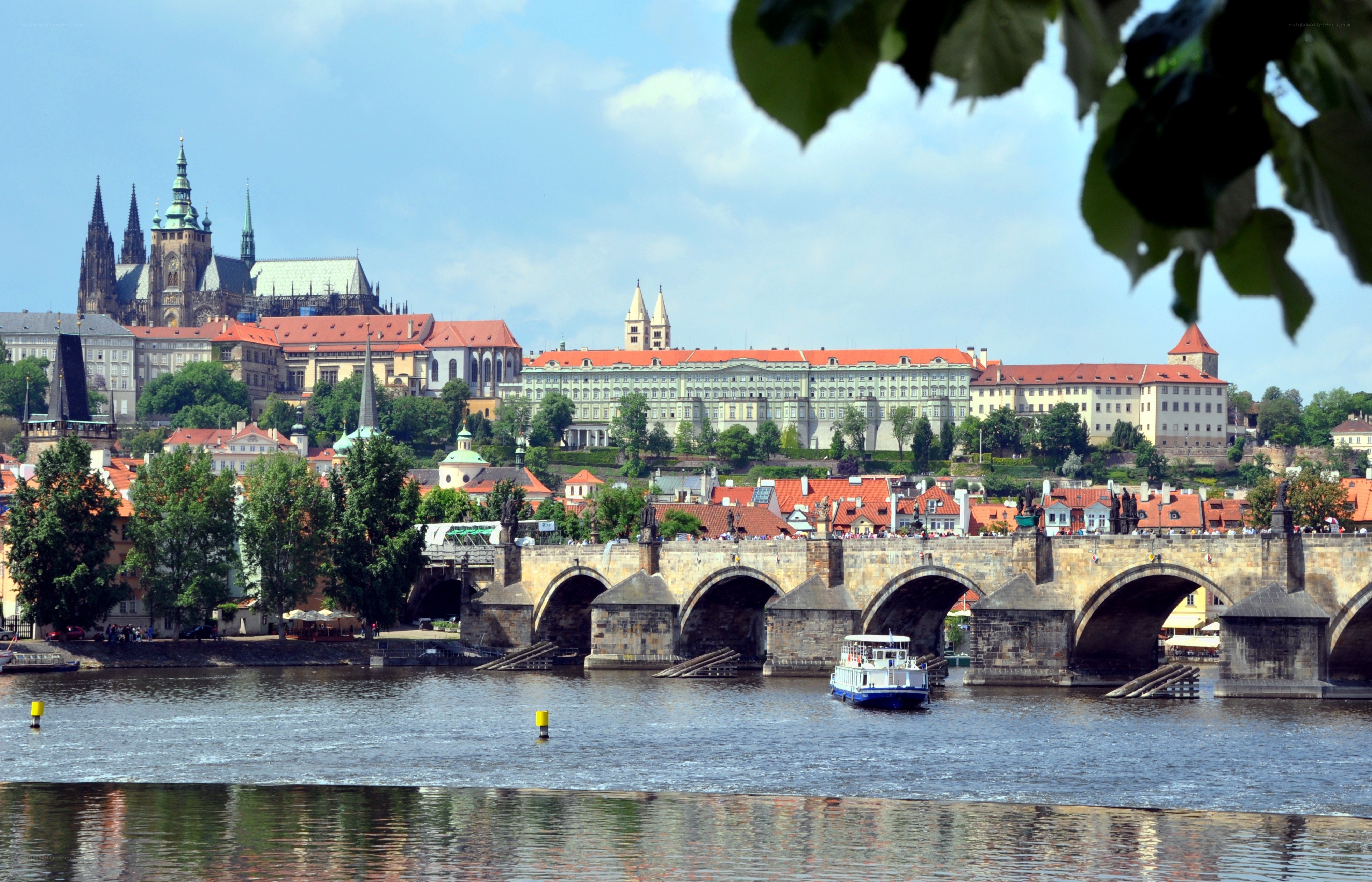 Prague cityscape with Charles Bridge