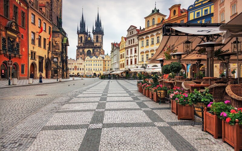 Prague Old Town Square — Gray, Serene