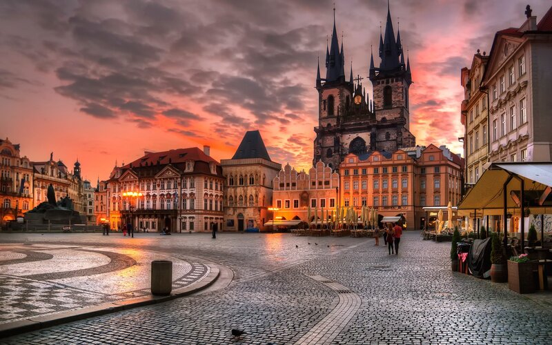 Prague Old Town Square — Orange