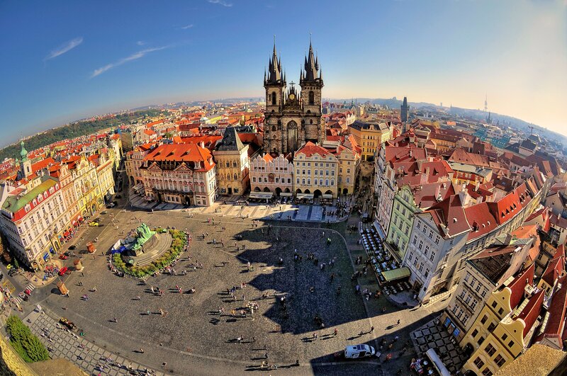 Prague Old Town Square — Red