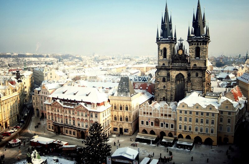 Prague Old Town Square — White