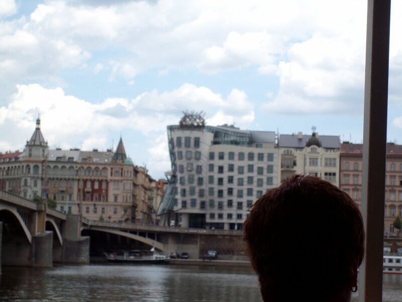 Prague river view from boat