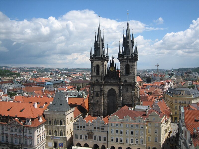 Prague's historic church towers