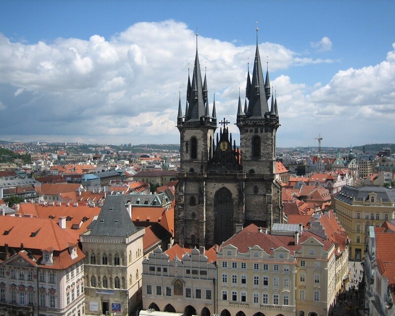 Prague's historic church towers